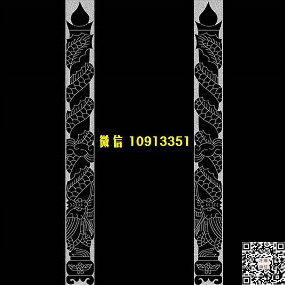 精雕图114墓碑龙柱子精雕图线雕图线条图单线铣底图_电脑雕刻plt文泰矢量图精雕图浮雕图